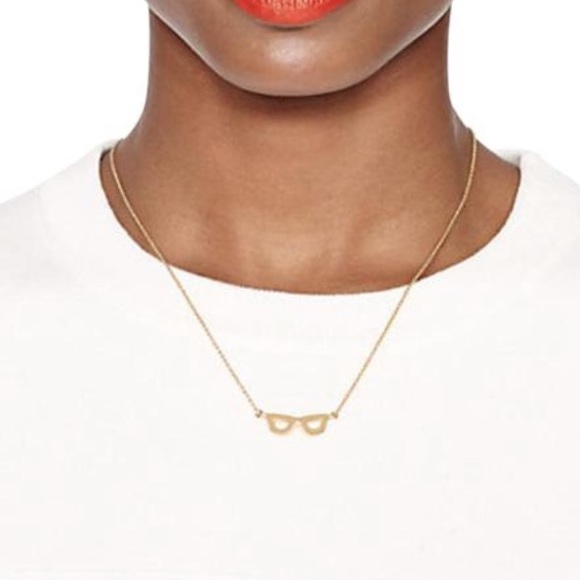 $58 Kate Spade lookout glasses gold mini pendant necklace - Picture 2 of 5